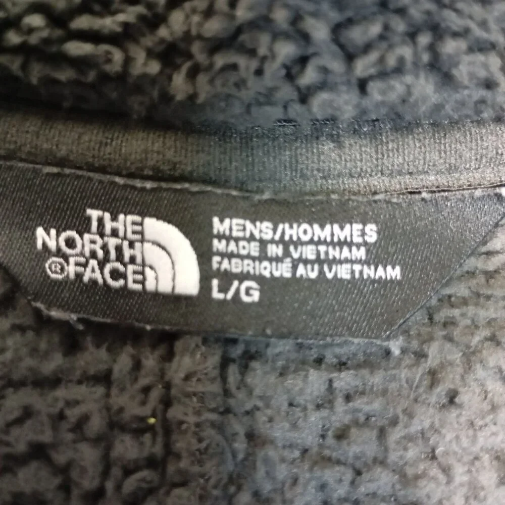The North Jacket Sweaters Face Mens Sherpa Fleece L Full Zip Gray